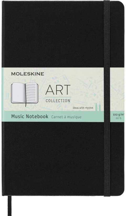 Carnet Moleskine Art Music Notebook - Noir, Large 13 x 21 cm, 192 Pages
