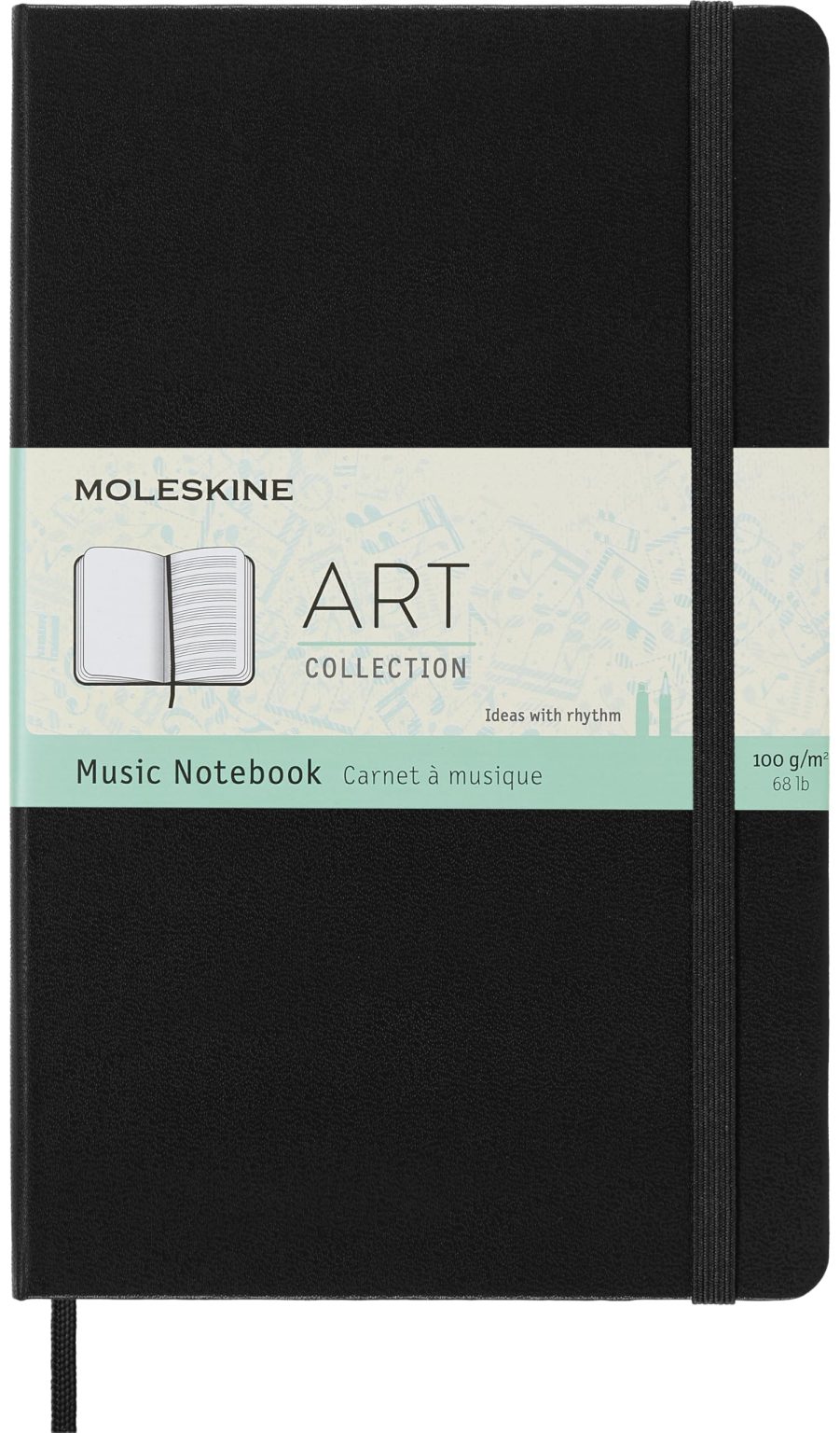 Carnet Moleskine Art Music Notebook - Noir, Large 13 x 21 cm, 192 Pages