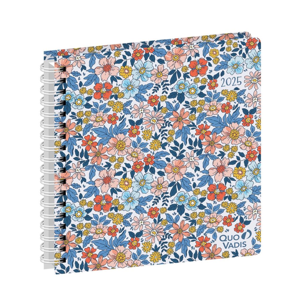 Agenda Quo Vadis Exécutif S 2025 Daisy - Semainier Spiralé 16x16cm Multicolore