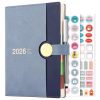 Agenda Scolaire 2026 A5 : Planificateur Journalier Une Page par Jour, Couverture Rigide avec Stylo Inclus