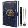 TIEFOSSI Journal Intime Vintage avec Cadenas - Carnet Rechargeable A5, 224 Pages Numérotées