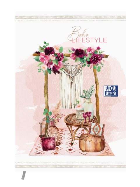 Oxford Agenda Scolaire 2025-2026 Boho Chic 12x18cm - 1 Jour par Page, 352 Pages Lifestyle