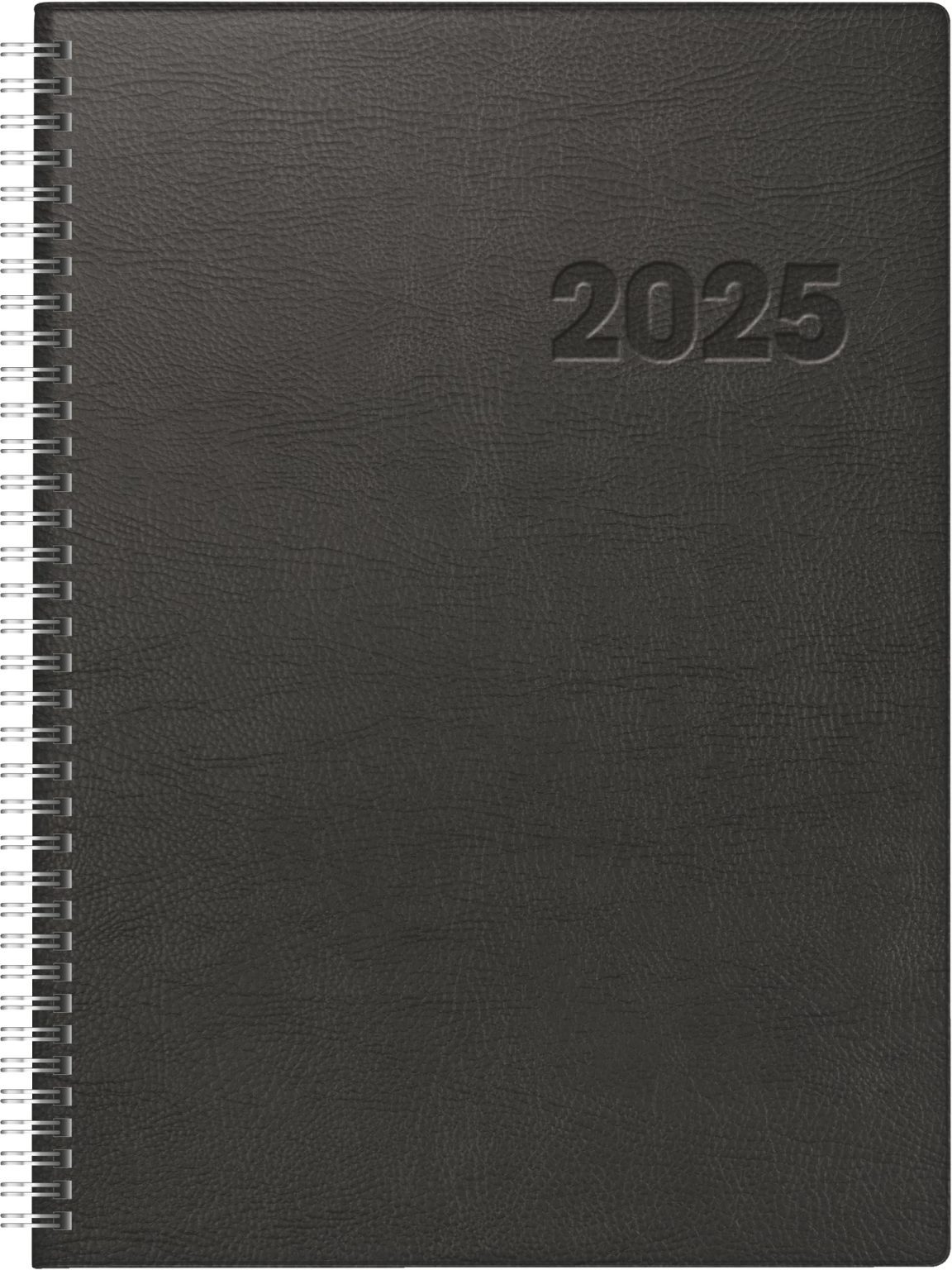 Agenda rido/idé Conform 2025 : 1 Jour par Page, Format A4, 384 Pages, Couverture Plastique Noire