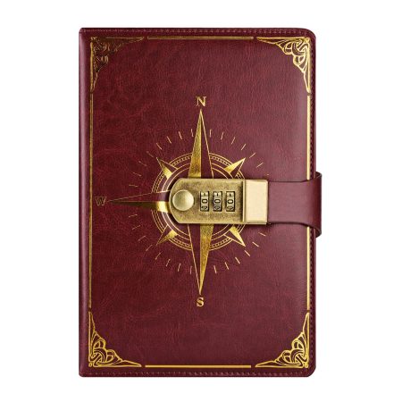 Carnet de Voyage Secret avec Serrure et Code - Journal Intime en Cuir Synthétique Rechargeable pour Filles et Étudiants - Idéal Cadeau Anniversaire