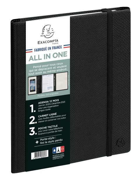 Agenda semainier de bureau Exacompta All in One Horizons 20S Kaa 2026 - Noir