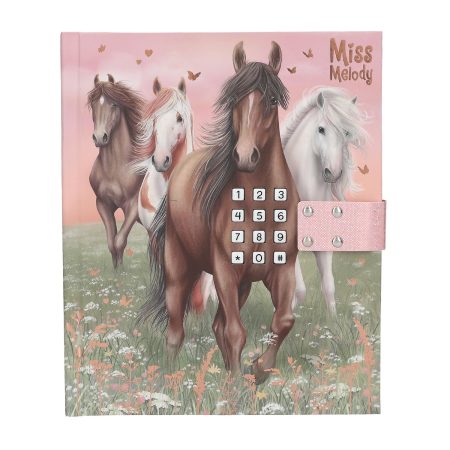 Miss Melody - Journal Intime à Code Chiffré et Musique - 80 Pages Illustrées pour Filles