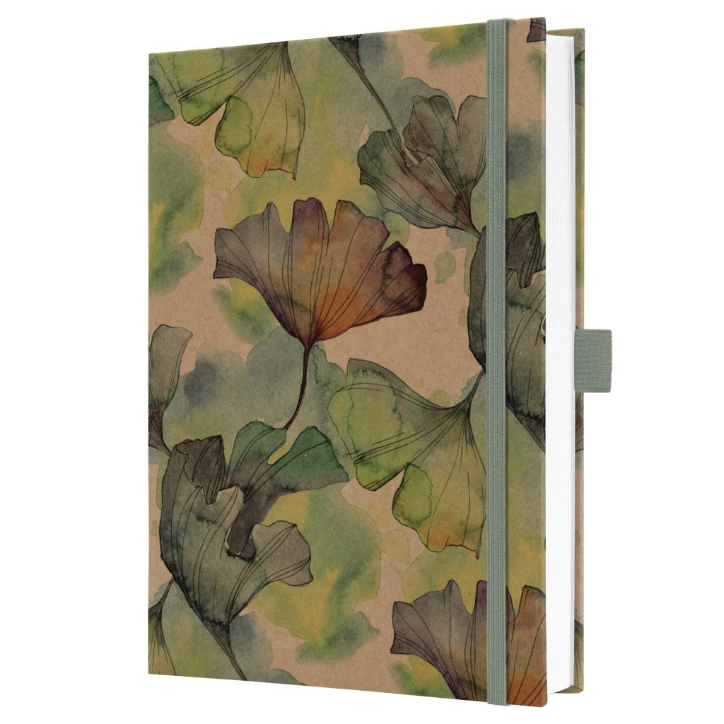 Sigel JN857 Carnet de Notes "Pure Ginkgo" - A5, ligné, Couverture Rigide, 192 Pages