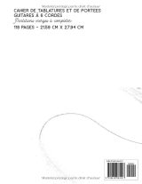 Cahier de tablatures et portées pour guitare 6 cordes – 118 pages, 21,59 x 27,94 cm, couverture souple blanche