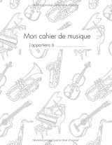 Cahier de musique A4 – Seyès grands carreaux – 7 portées par page – 110 pages – Spécial débutants