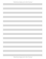 Cahier de musique A4 – 13 portées par page, 150 pages | Papier à partitions à couverture résistante