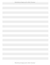Cahier de musique Piano A4 – 110 pages – 12 portées par page – Papier manuscrit – 21 x 29,7 cm