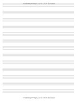 Cahier de musique Piano A4 – 110 pages – 12 portées par page – Papier manuscrit – 21 x 29,7 cm