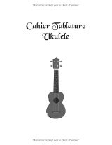 Cahier de tablature ukulélé – Carnet de musique avec tablatures et diagrammes d’accords – Partitions vierges – Femme souriante