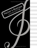 Papier à musique – Carnet de partitions 12 portées, 120 pages, grand format 21,6 x 27,9 cm, couverture mate moderne