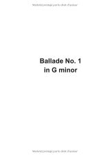 Chopin – Ballade n° 1 en sol mineur, Op. 23 – Partition pour piano