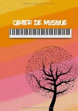 Cahier de musique débutant – Portées piano et solfège, 108 pages, format 21,01 × 29,69 cm