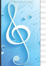 Cahier de musique A4 – 12 portées par page, 110 pages – Papier manuscrit pour solfège, piano et composition