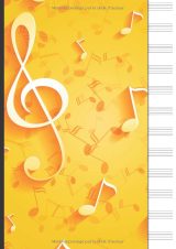 Cahier de musique A4 – 12 portées par page, 110 pages – Papier manuscrit pour solfège, piano et composition