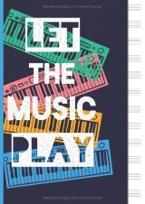 Cahier de musique A4 – Partitions vierges 12 portées – 110 pages – Papier manuscrit pour solfège, piano et composition