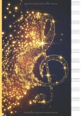Cahier de musique A4 – 12 portées par page, 110 pages – Papier manuscrit pour solfège, piano et composition – Couverture mate