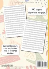 Mon Cahier de Compositions – Carnet de musique A4 (100 pages, 14 portées/page) | Couverture Piano, souple mate