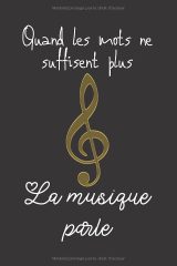 Cahier de musique 10 portées – 100 pages + 8 pages de notes – Petit format 15,24 x 22,86 cm – Papier 90 g/m² – Couverture souple mate