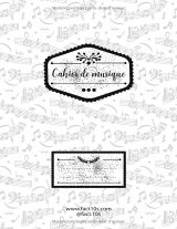 Cahier de musique – Grand format 21,59 x 27,94 cm, 13 portées par page, 100 partitions vierges