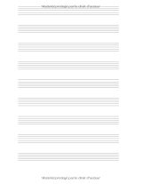 Cahier de Solfège – Carnet de musique 10 portées par page, 102 pages, format 21,6 x 27,9 cm, couverture souple mate