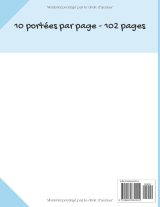 Cahier de Solfège – Carnet de musique 10 portées par page, 102 pages, format 21,6 x 27,9 cm, couverture souple mate