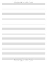 Cahier de Musique A4 – Seyès Grands Carreaux, 12 Portées par Page, Papier Blanc, Espace Paroles, Couverture Souple Brillante
