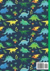 Cahier de musique A4 – 6 grosses portées, 50 pages – Partitions vierges pour solfège, chant et composition – Thème Dinosaures