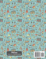 Cahier de musique pour DYS – Pages mixtes: 6 grosses portées et lignes d’écriture, code couleur, grand format 21,59 x 27,94 cm