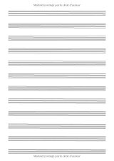 Cahier de musique et chant A4 – 100 pages (portées et lignes) pour partitions et paroles | Carnet de solfège