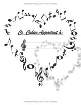 Mon Cahier de Musique Licorne – Carnet de Partitions 6 Portées par Page, Grand Format 100 Pages, Papier Manuscrit Blanc pour Chant et Instruments