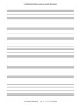 Cahier de musique – 10 portées avec ligne pour annotations et paroles – 50 pages, grand format