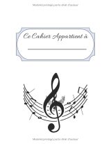 Cahier de musique à portées et carreaux Seyès – Grand format, 101 pages, papier blanc – pour solfège, composition et calligraphie