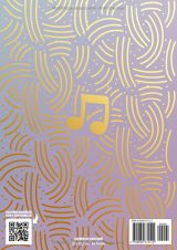 Cahier de musique A4 avec portées et zone d’annotations – Solfège et composition – Couverture Chat Or