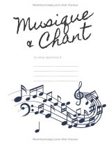 Cahier de musique et chant v1-2 – Carnet de partitions: 13 portées + pages lignées avec marge | 115 pages numérotées, sommaire et pages de notes | Format 21,59 x 27,94 cm, broché, couverture brillante