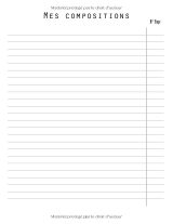 Cahier de musique et chant v1-2 – Carnet de partitions: 13 portées + pages lignées avec marge | 115 pages numérotées, sommaire et pages de notes | Format 21,59 x 27,94 cm, broché, couverture brillante