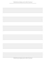 Cahier de Musique A4 – 110 Pages, 6 Grosse Portées, Couverture Souple Licorne