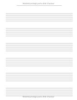 Cahier de Musique A4 – 110 Pages, 6 Grosse Portées, Couverture Souple Licorne