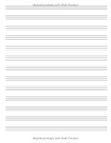 Cahier de musique A4 – 120 pages – 13 portées par page – Carnet de partitions pour solfège et composition