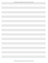 Cahier de musique A4 – 120 pages – 13 portées par page – Carnet de partitions pour solfège et composition