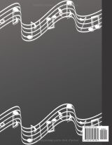 Cahier de musique A4 – 120 pages – 13 portées par page – Carnet de partitions pour solfège et composition
