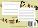 Cahier de musique 4 grosses portées – carnet de partitions vierges pour enfants et débutants, format 21 x 15 cm