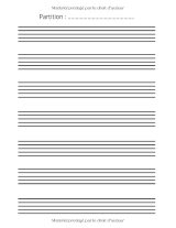 Cahier de musique motif chat – 7 portées par page, grand format 21,59 × 27,94 cm