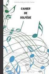 Cahier de solfège A5 – Carnet de partitions, 12 portées par page, 100 pages