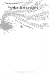 Cahier de composition musicale – Carnet pour paroles et mélodies, portées et tablatures, 20 projets, format 15,24 x 22,86 cm