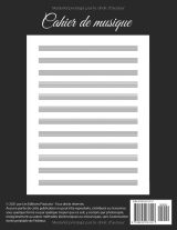 Cahier de musique grand format A4 – 105 pages, 12 portées par page – Carnet de partitions à remplir pour composition et solfège