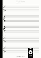 Cahier de musique Piano A4 – 110 pages, double portée (5×2 par page), papier 90 g/m² – Carnet de partitions vierges grand format